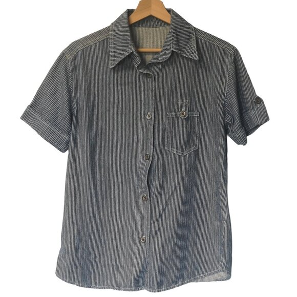 Vintage Bullet Blue Jeans 100% Cotton Top Size Small - Picture 1 of 8